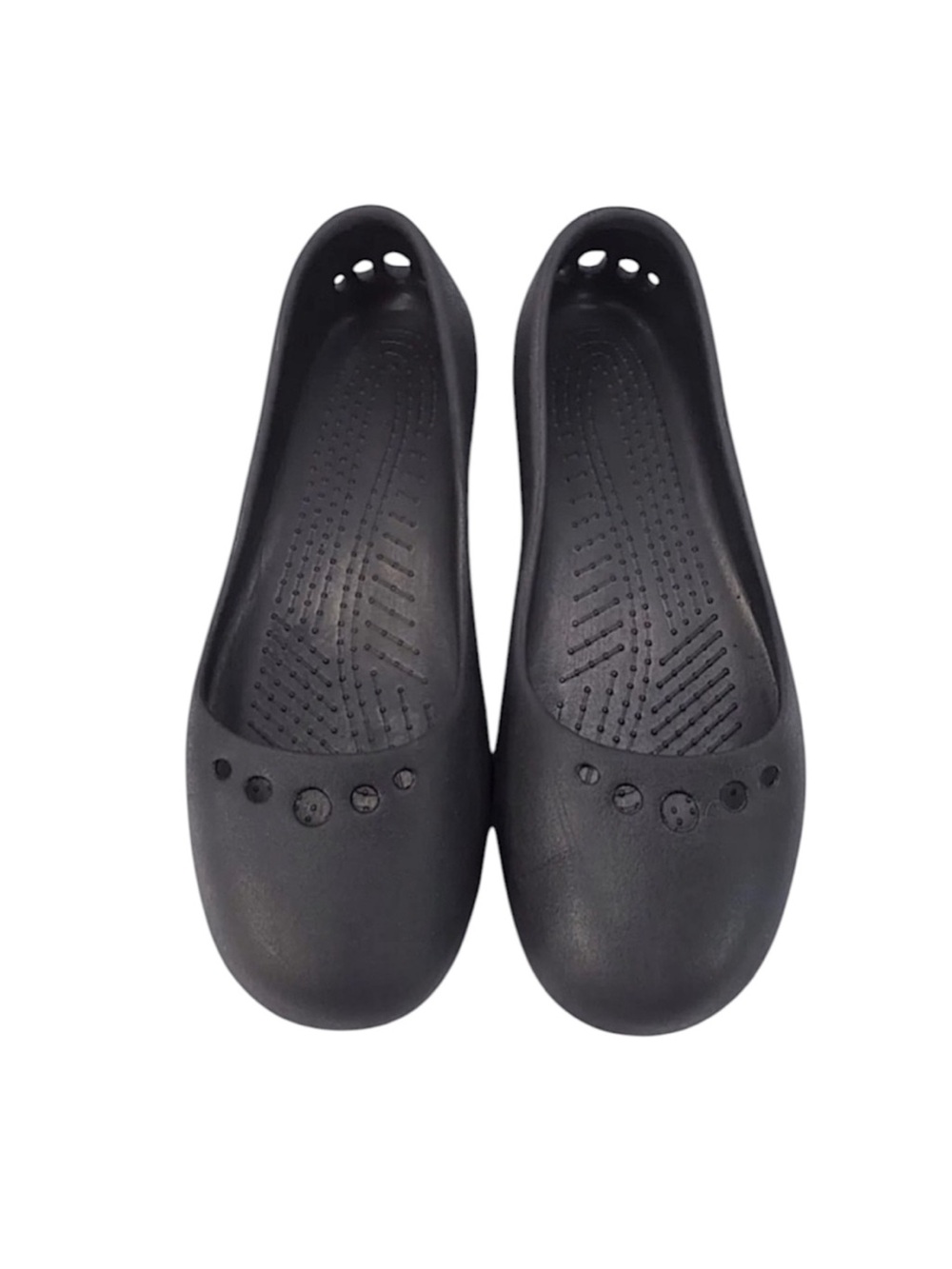 Crocs Casual Slip on Ballet Flats Black Size 7